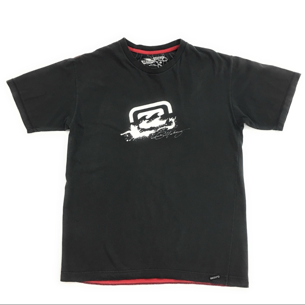 (SOLD) Billabong Custom Cut Black Graphical Tee